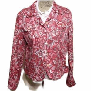 Alexis & Avery Pink Flower Jacket L